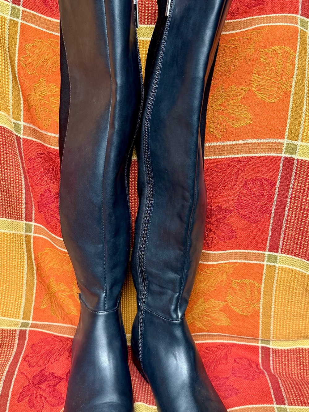 Michael Kors Bromley Over-the-Knee Black Leather Boots Size 7